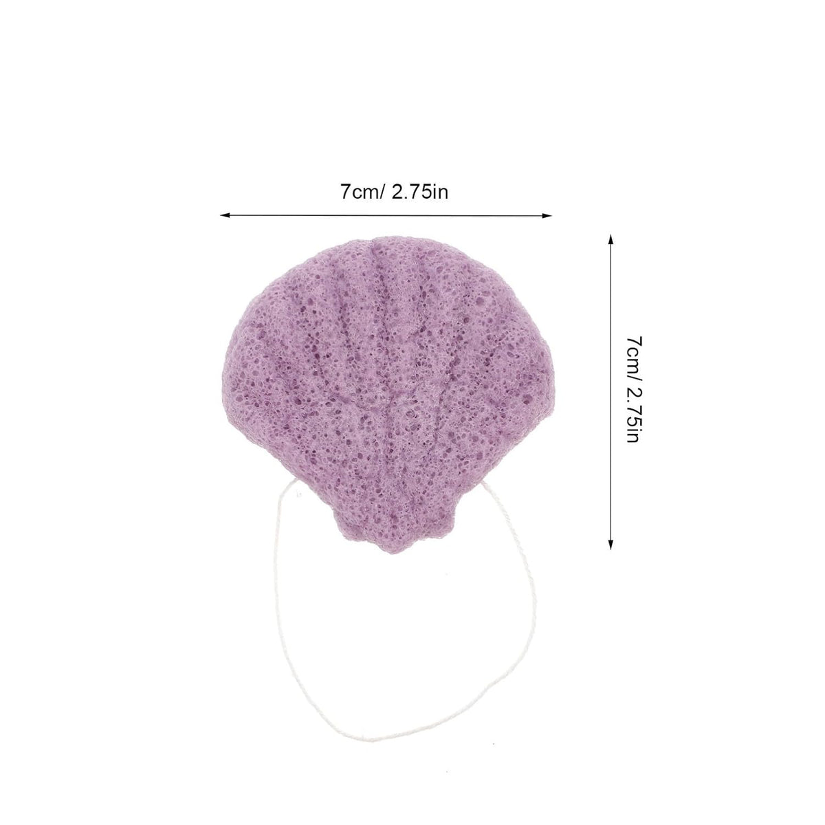 4pcs Shell Shape Facial Cleaning Sponge Biodegradable Face Wash Puff