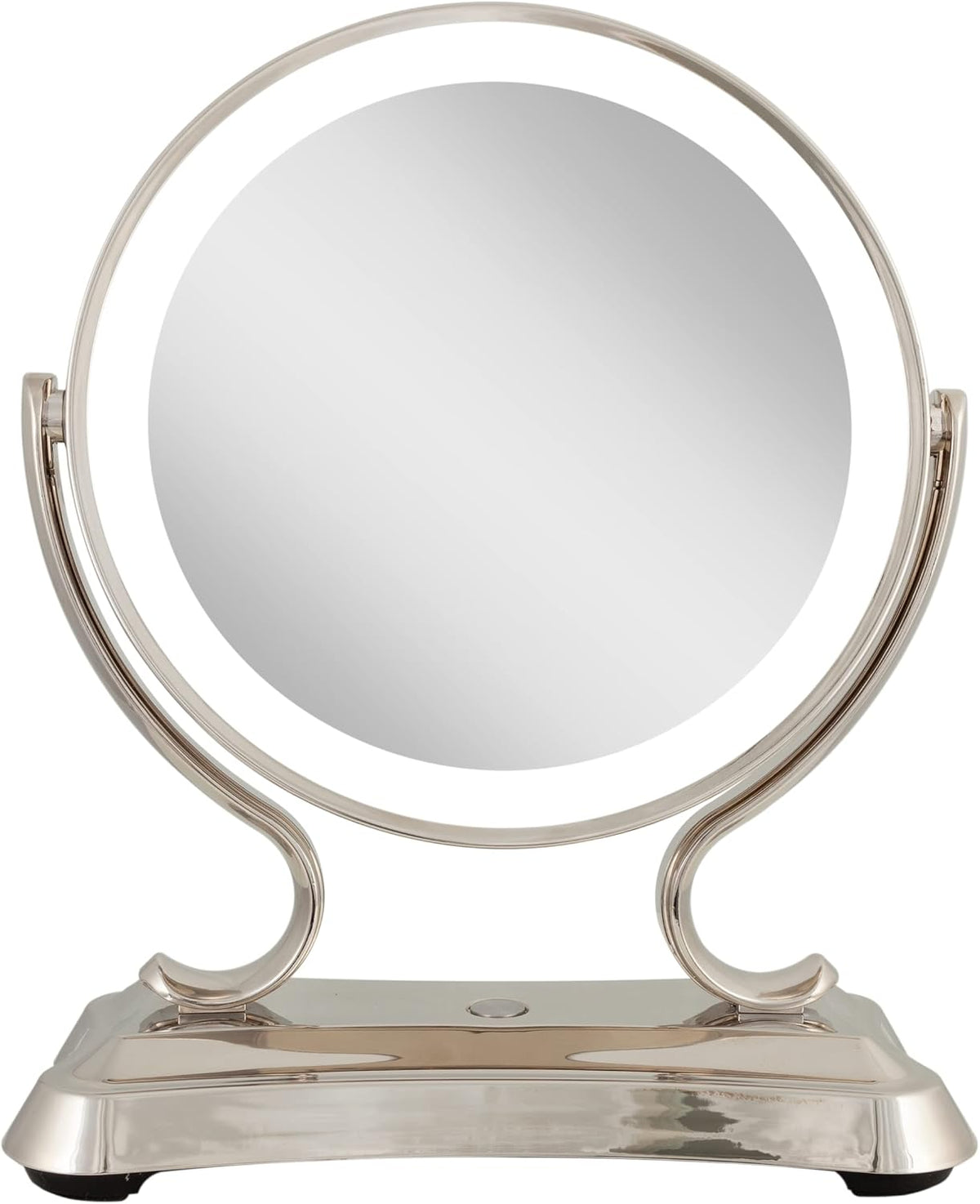 Zadro 12" Glamour LED Makeup Mirror with Lights and Magnification 5X/1X Touch Control Mirror with Lights for Makeup Desk (X-Large | 5X/1X | 12" W x 16" H | LED, Polished Nickel)