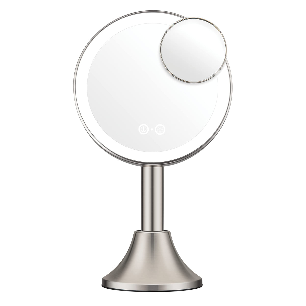 Conair Lighted Makeup Mirror, LED Vanity Mirror, 1X/10X Magnifying Mirror with Phone Holder, Corded in Polished Chrome