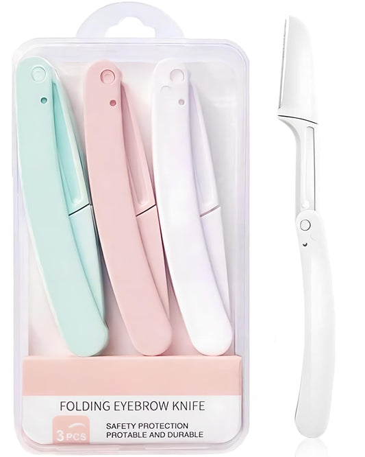 Dermaplaning Razors Tool for Women Face,3 PCS Eyebrow Razor