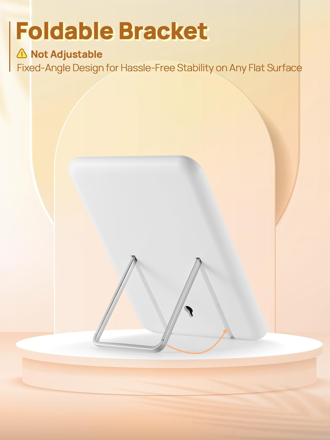 OMIRO 8 x 5 in Desk Makeup Mirror with Stand and Hanging Hole, White
