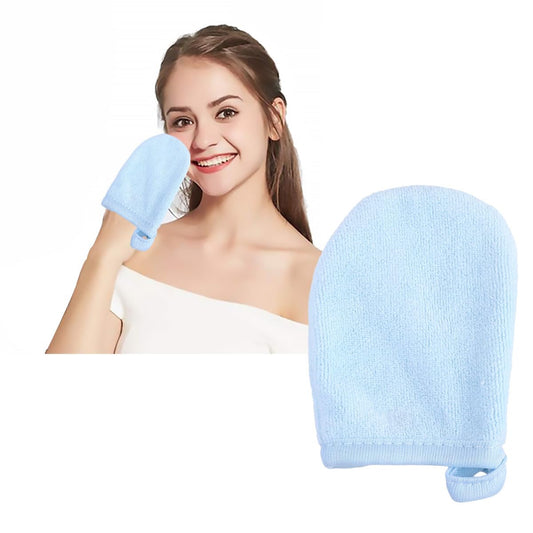 Homoyoyo 3pcs Thickened Facial Cleaning Gloves Makeup Removal Mitts Soft Reusable Cosmetic Powder Puff for Daily Face Wash and Skin Care