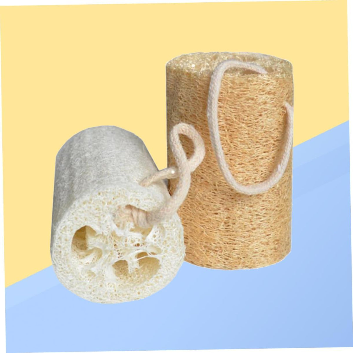 Natural Loofah Bath Shower Sponge 2Pcs Body Scrubber for Scrubbing