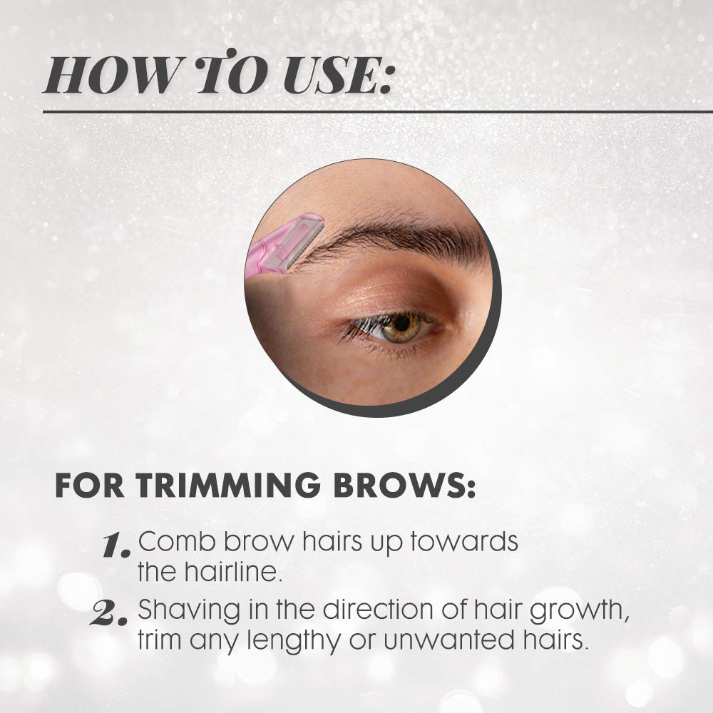 Ardell Pro Brow Trim & Shape, Eyebrow Dermaplane Razor, 6 Count