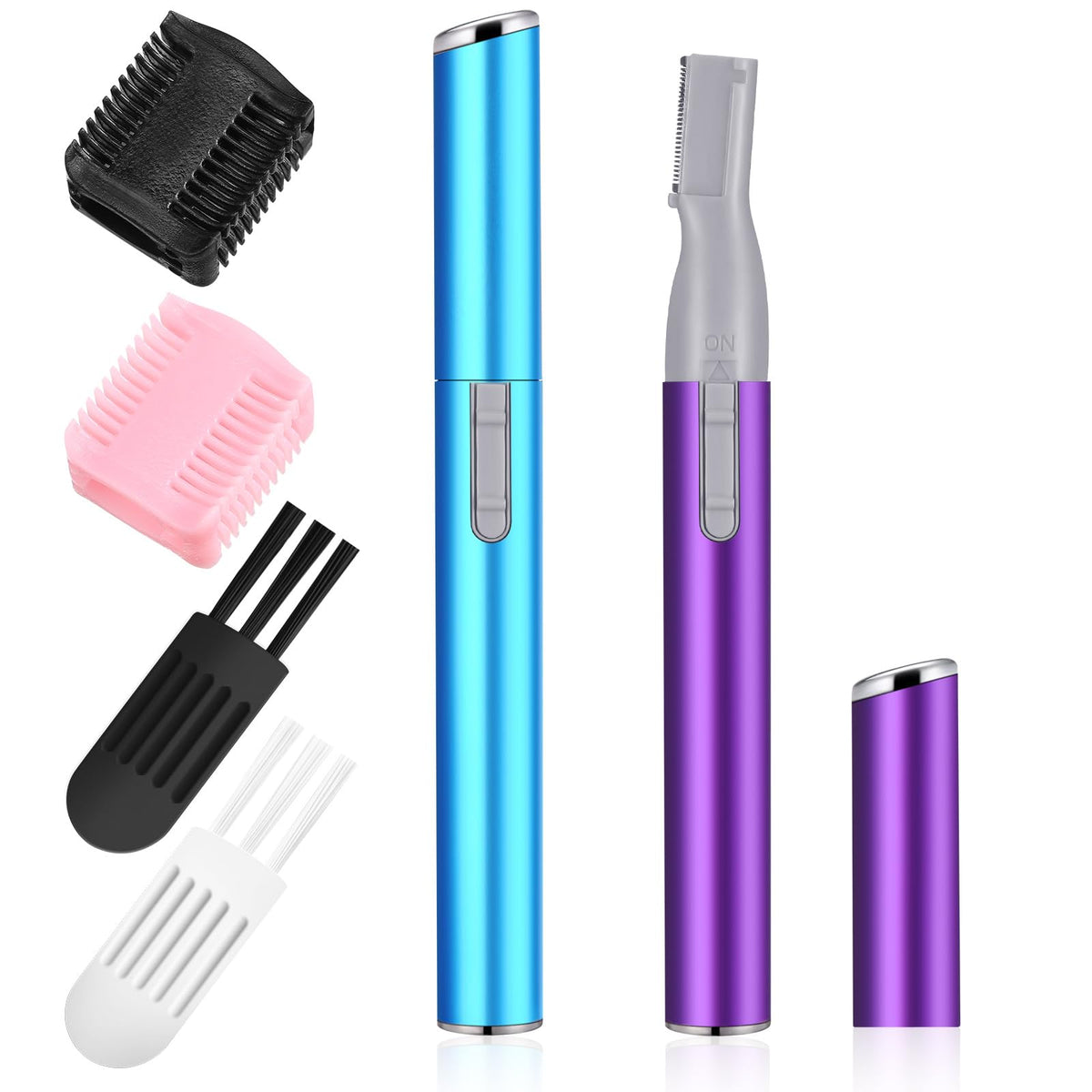 Chumia 2 Pcs Eyebrow Trimmer Face Shaver for Women, Pink, Black