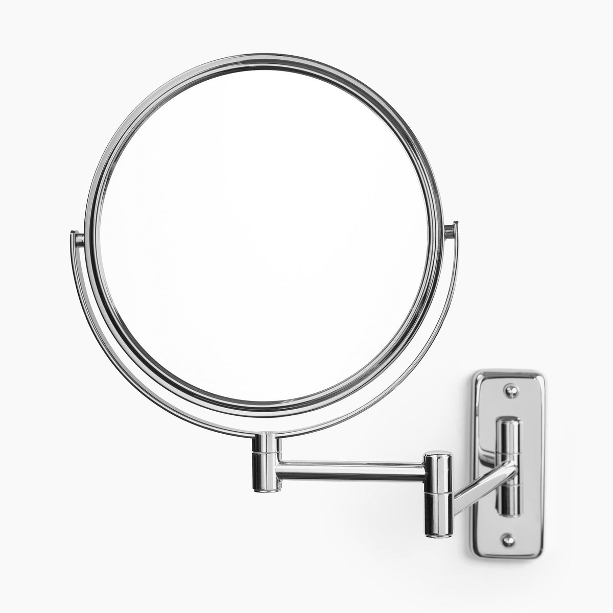 JERDON Wall-Mounted Makeup Mirror - 5X Magnification - Black - JP7506BK
