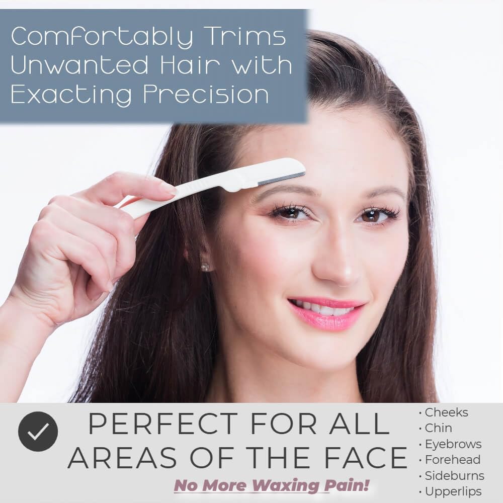 Dermaplane Razor for Women - Face Razor for Peach Fuzz & Eyebrows, 9 Count