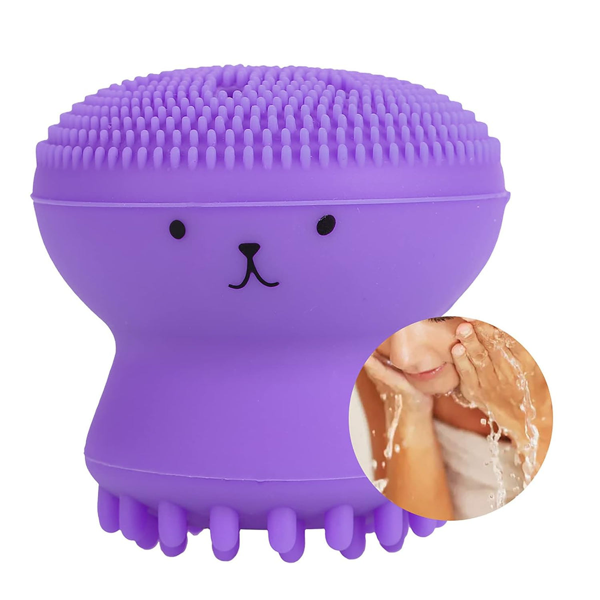 Facial Cleansing Brush, Soft Silicone Exfoliating Scrubber