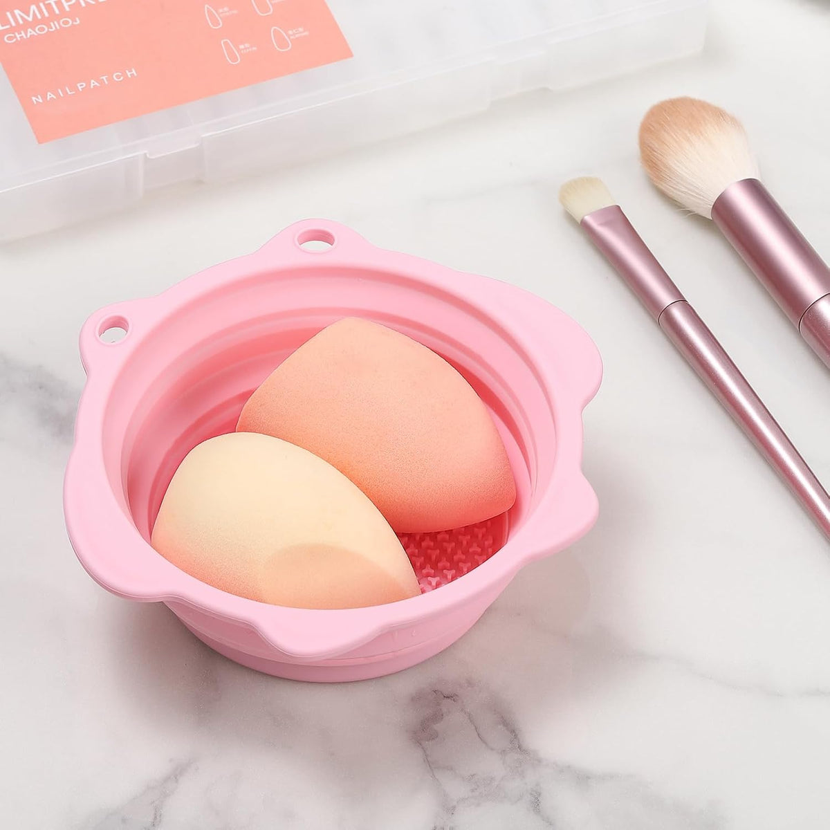 Etercycle Foldable Silicone Makeup Brush Cleaner Bowl