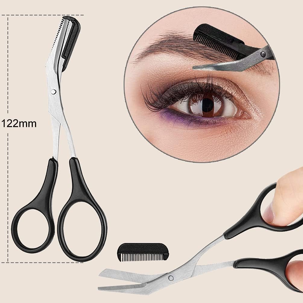 KINGMAS 9PCS Eyebrow Trimmer Face Razors Facial Trimmer Shaver Kit