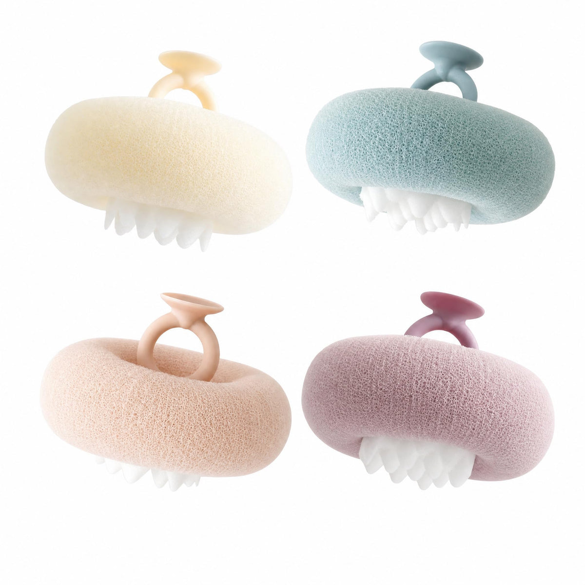 7 Pack Super Soft Sunflower Suction Cup Exfoliating Bath Sponge Ball