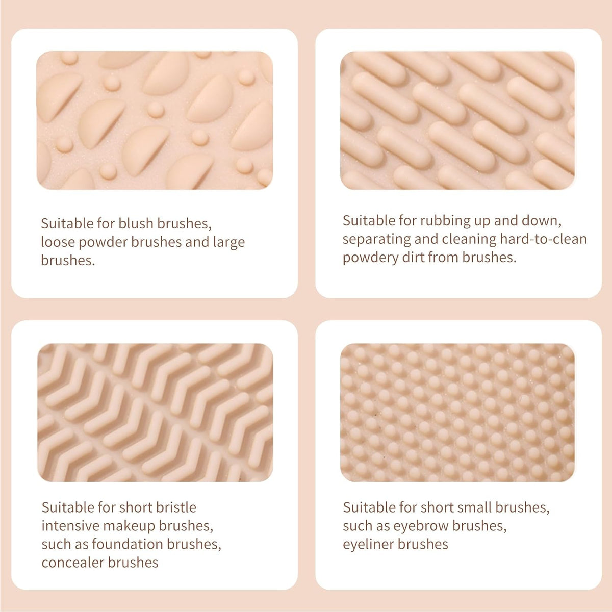 Foldable Silicone Makeup Brush Cleaner Bowl MSQ Makeup Brush Cleaning Mat Portable Cleaning Tool for Brushes, Powder Puffs and Sponges