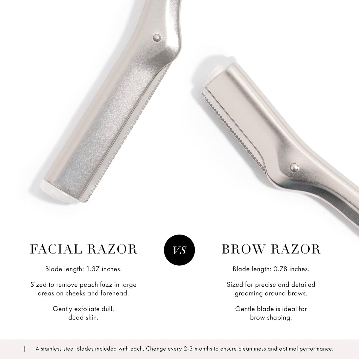 Tweezerman Facial Razor Stainless Steel