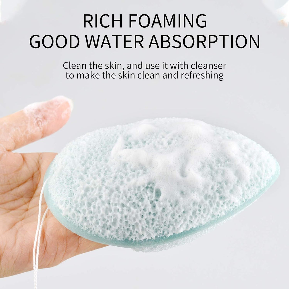 DAGEDA 2Pcs Konjac Facial Sponge,Deep Pore Cleansing,Exfoliating Blackheads