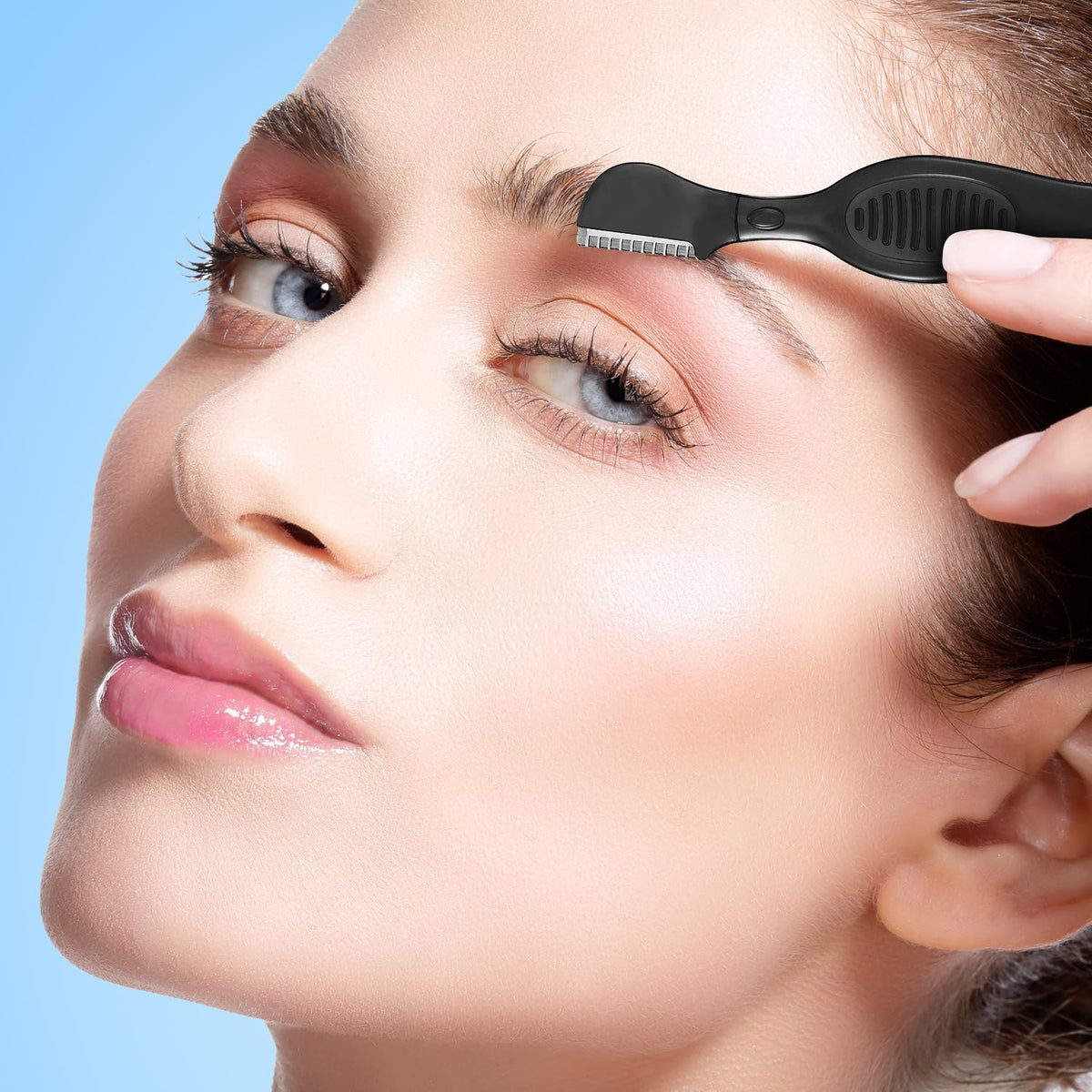 Mudder 21 Pcs Eyebrow Razor Face Trimmer Cover,Black