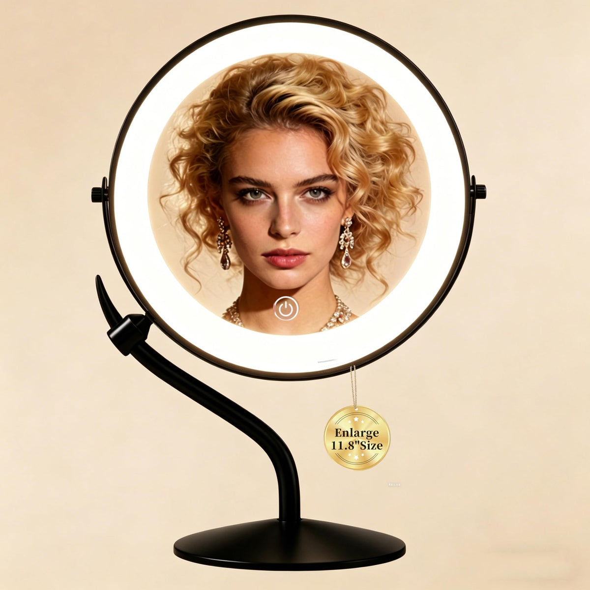 9" 1X/10X Magnifying Vanity Mirror with Light, Rechargeable Makeup Mirror