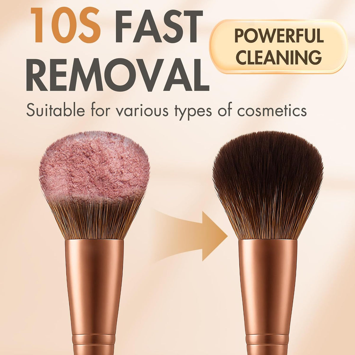 Makeup Brush Cleaner Kit with Cleaning Bowl, Make Up Brush Cleansers Solution for Sponges, Puffs and Brushes - Gentle Formula, Cruelty Free(2-pieces set, 100ml/3.38 fl oz + Khkai)