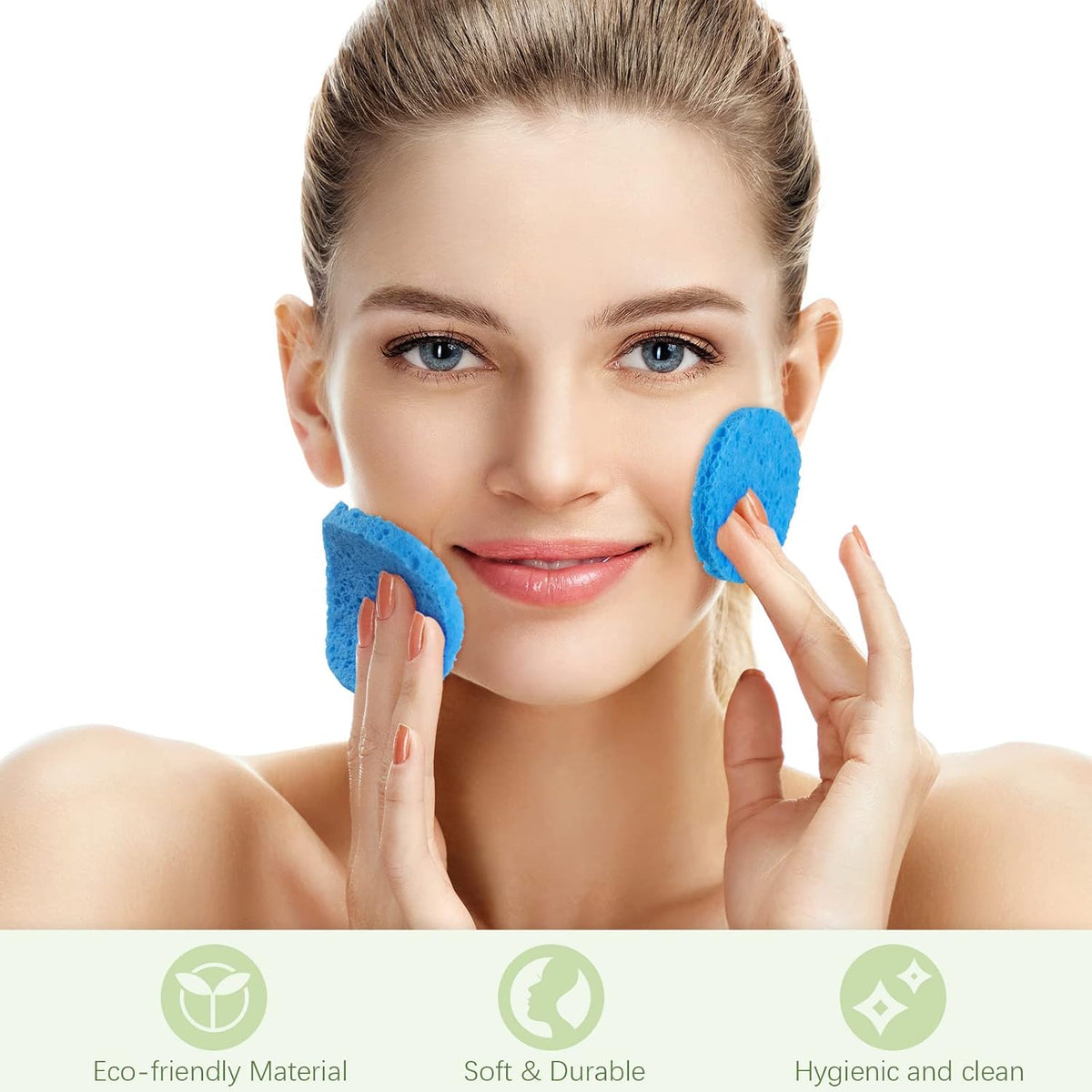 120pcs Compressed Facial Sponges Disposable Washing Face, Multicolor