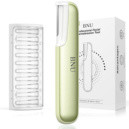 BNU Dermaplane Razor for Women Face Razor Facial Hair Removal Green