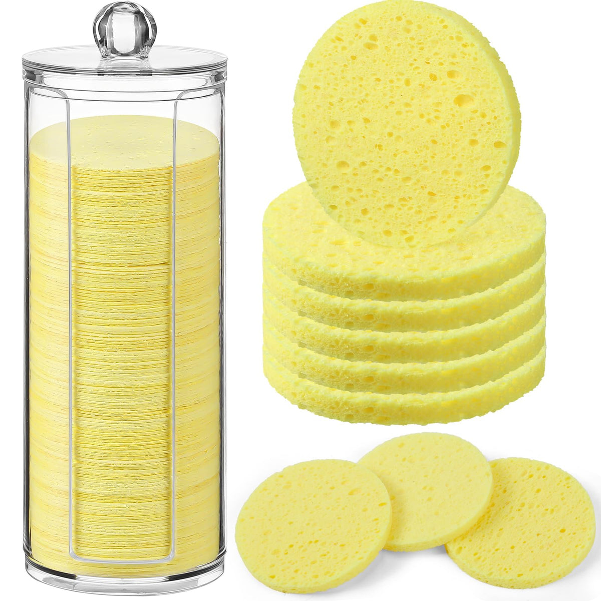 120pcs Compressed Facial Sponges Disposable Washing Face, Multicolor