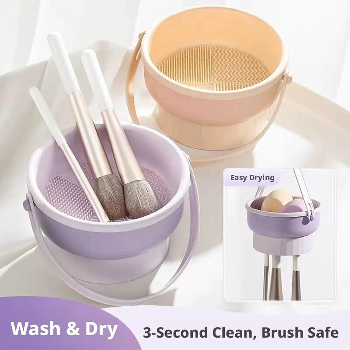 Silicone makeup brush cleaning bowl, powder puff storage rack, makeup egg cleaning workpiece, cosmetic makeup brush cleaning tool