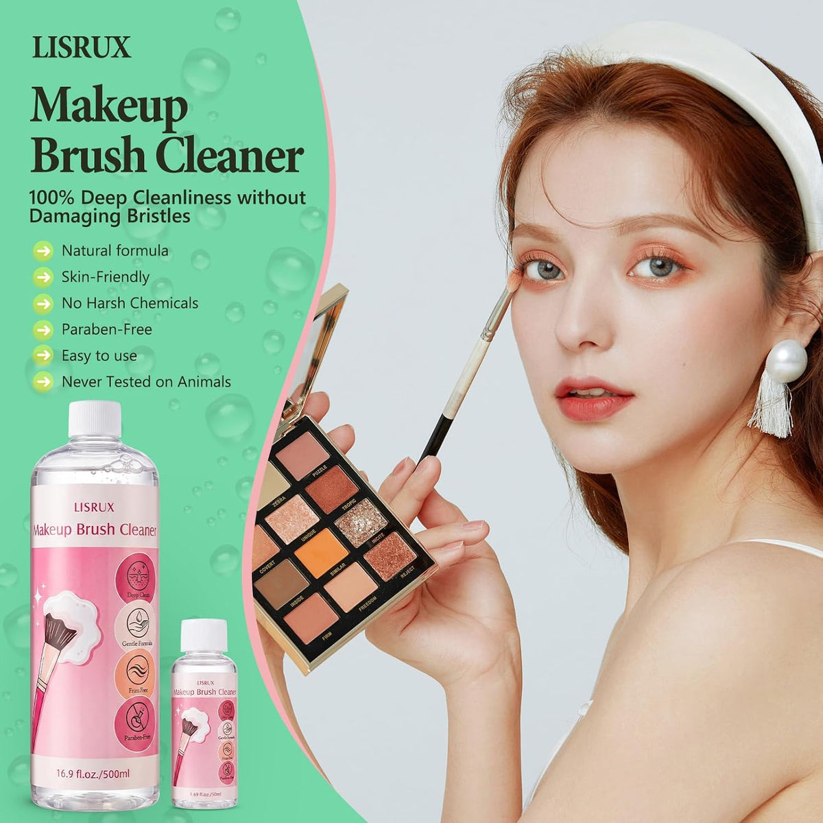 Makeup Brush Cleaner, Make Up Brush Cleaner Cleanser, 37.18 Fl Oz (4 Bottles) With Cleaning Bowl, Makeup Cleaner for Brushes, Sponges and Puffs, Gentle Deep Clean Brush Shampoo, Vegan & Cruelty-Free