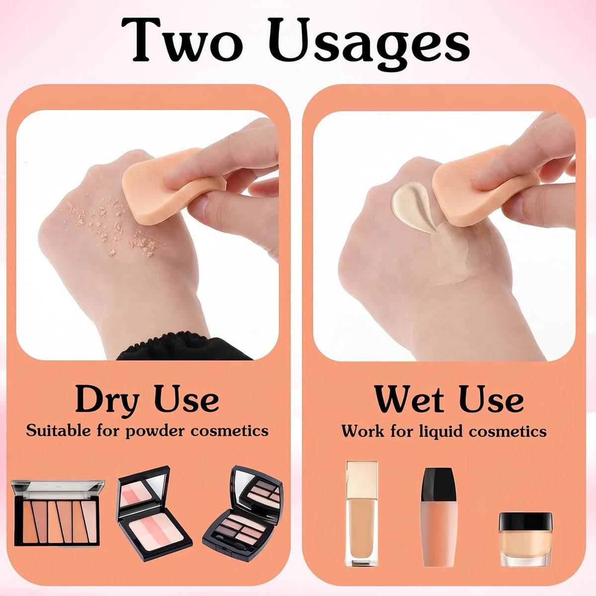 12 Pcs Square Makeup Sponge, Cosmetic Sponges, Makeup Puff