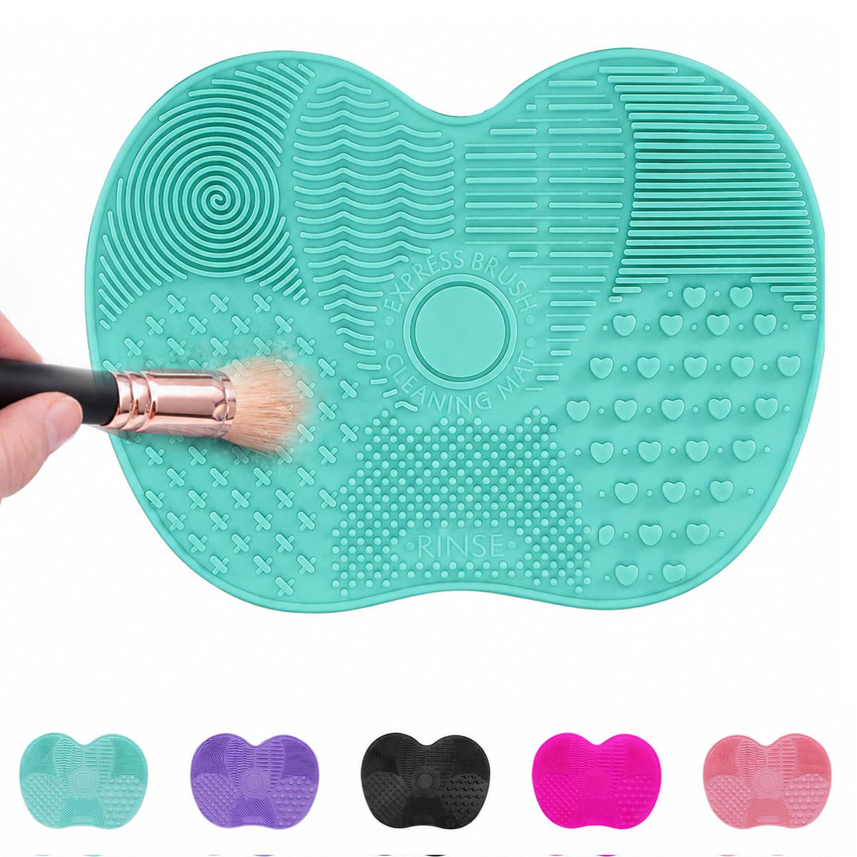 Makeup Brush Cleaner Mat Silicone Brush Cleaning Pad For Sponge Puff Cosmetic Brush Scrubber Travel Beauty Tool