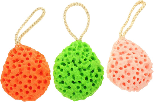 Mobestech 3pcs Face Washing Supplies Reusable Face Scrubber Girl Face Face Washing Tool Portable Face Scrubber Sponge Bath Ball Travel Compression