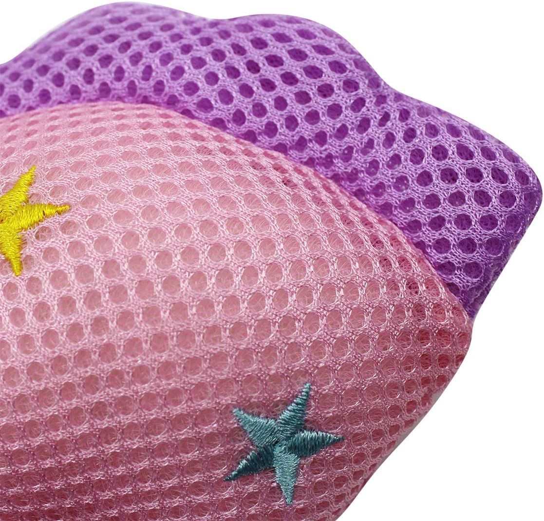 Suillty Unicorn Cartoon Animal Bath Shower Sponge Pouf Loofahs - Eco-Friendly Exfoliating Mesh Brush Mesh Bath Shower Ball Sponge - Exfoliate, Cleanse, Soothe Skin (Pink)