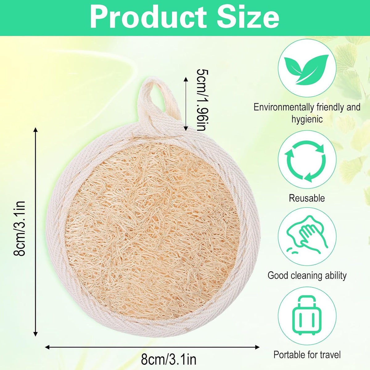 TIESOME 6 Pack Loofah Facial Scrubbers, Face Scrubber Round Exfoliating