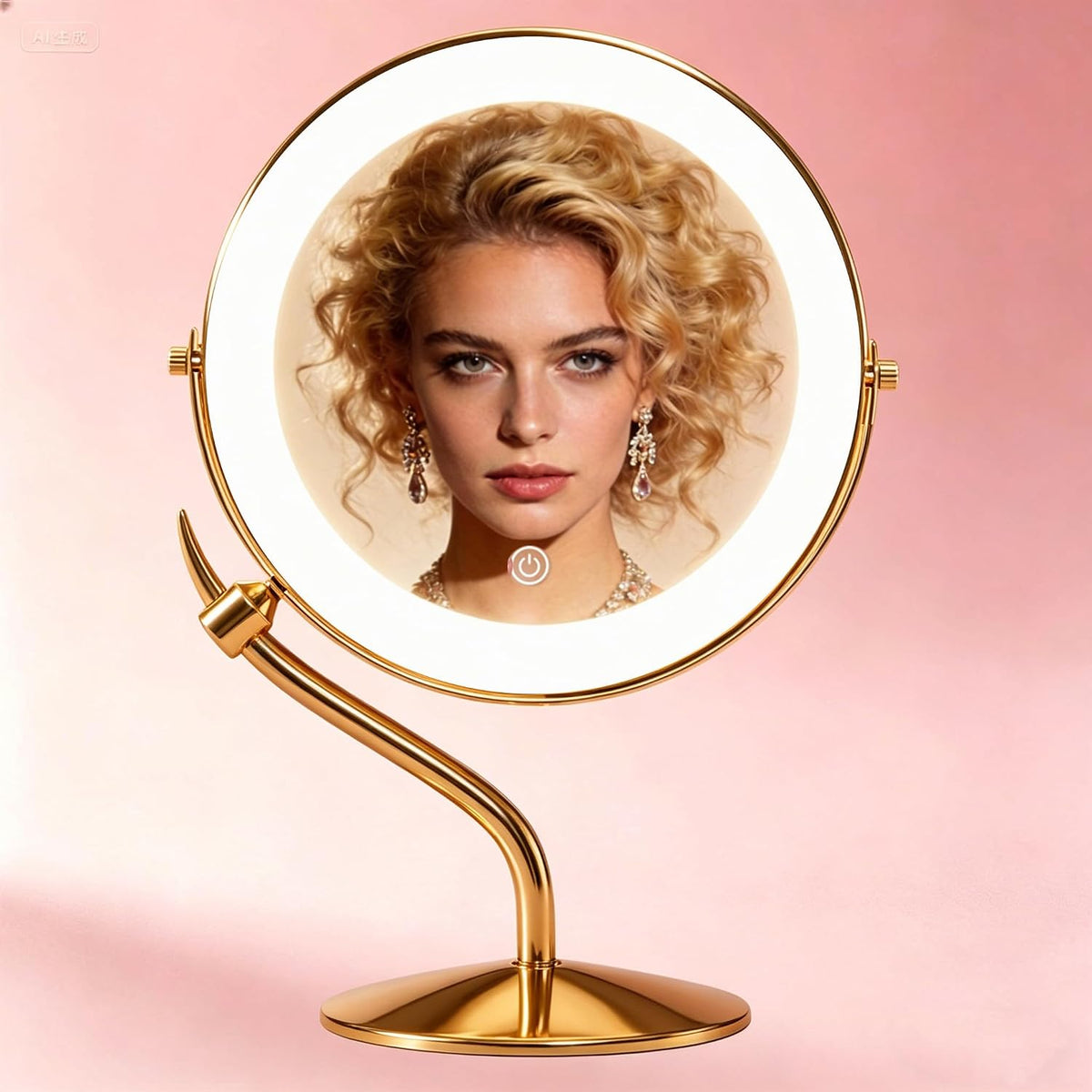 9" 1X/10X Magnifying Vanity Mirror with Light, Rechargeable Makeup Mirror