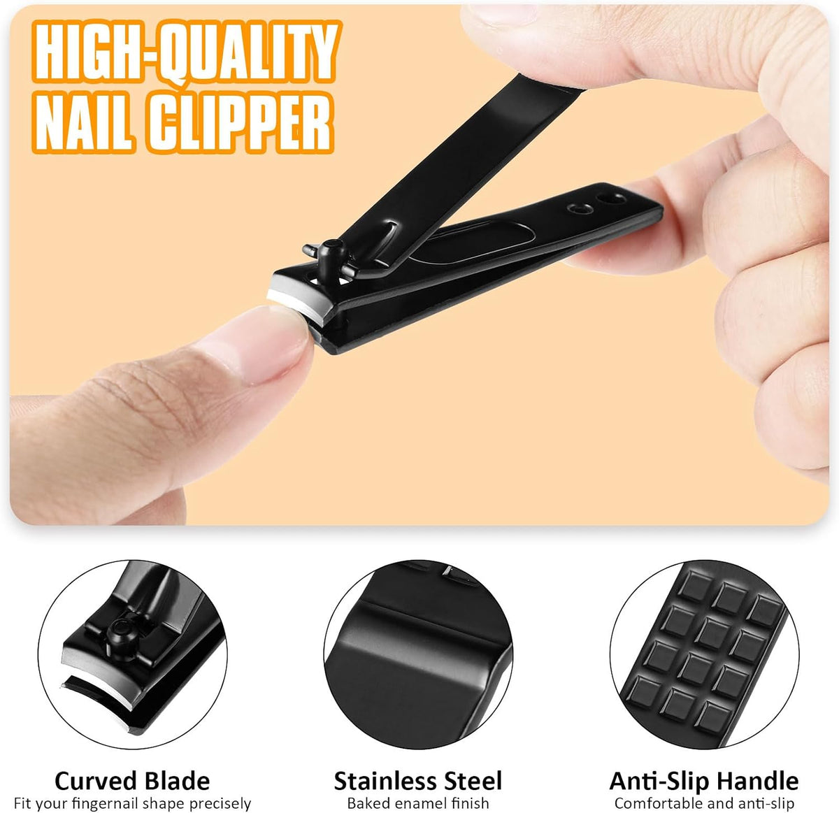 Yougai 9 Pcs Tweezers and Nail Clippers Set for Women Facial Hair with Travel Case, Professional Stainless Steel Eyebrow Tweezers Kit Great Precision Tweezers for Daily Beauty Tool