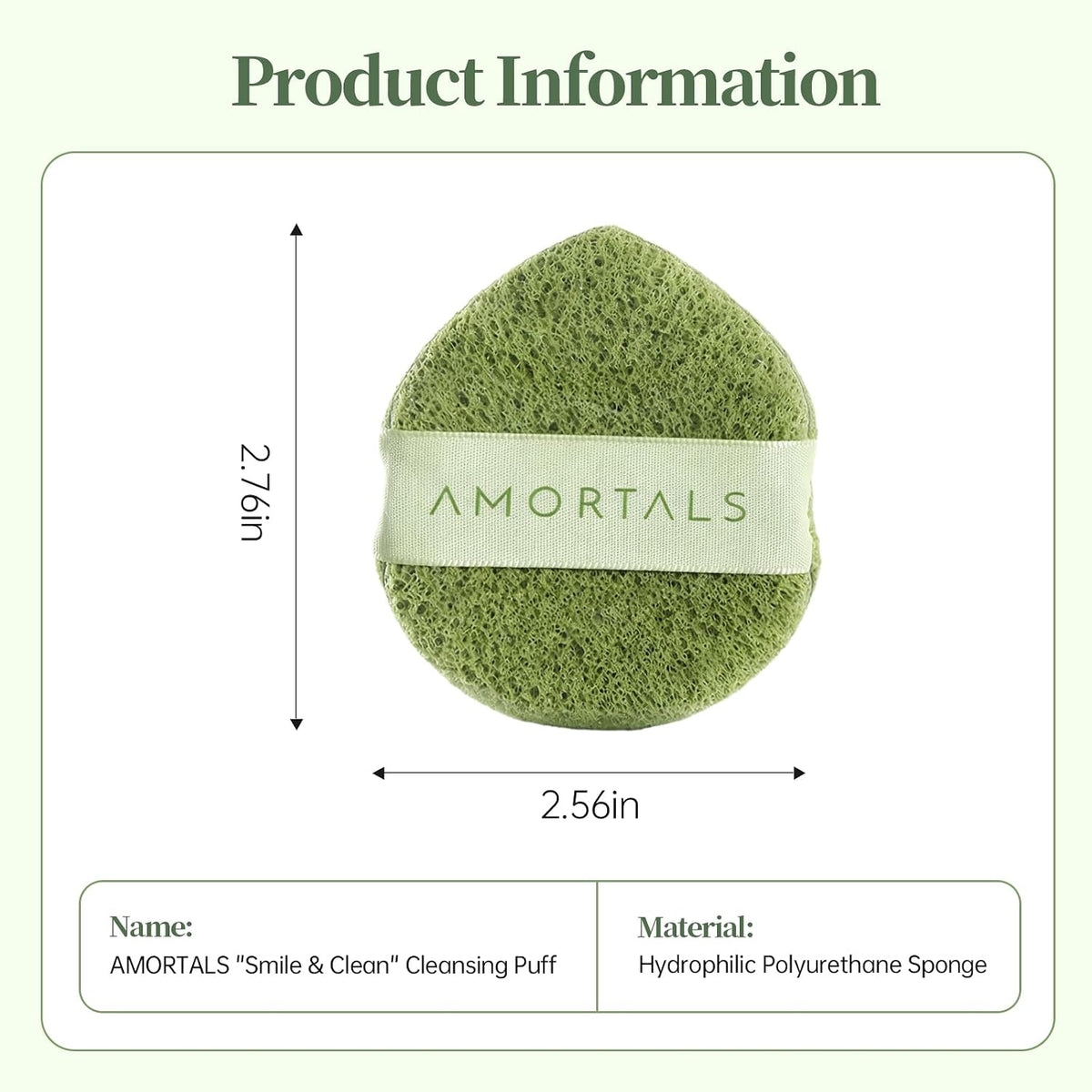 Facial Sponge 1 Pack - Reusable Makeup Remover Pads & Cleansing Sponge, Washable Exfoliating Face Pad for Dirt and Blackheads