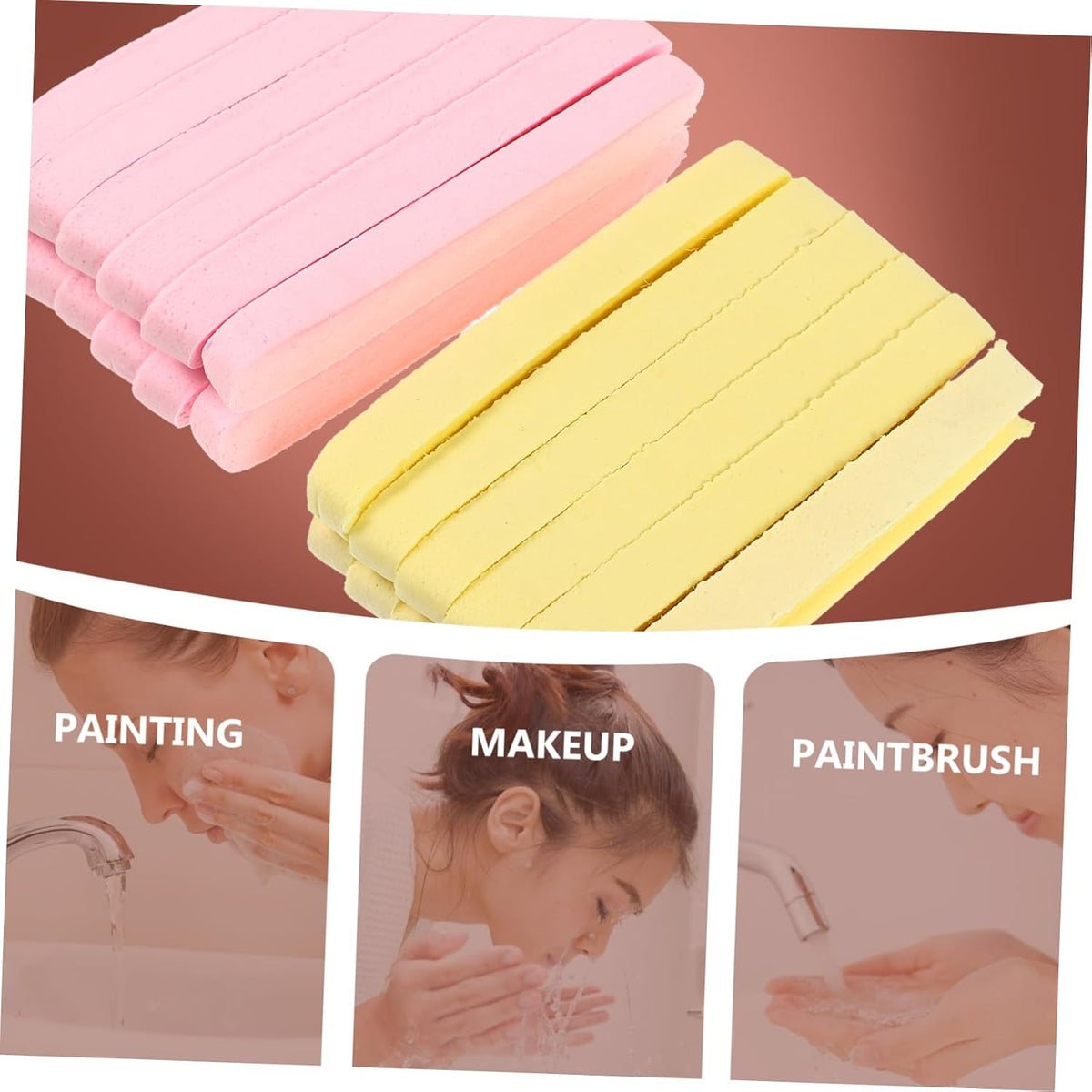 24pcs Compressed Facial Cleansing Sponges Soft Skin Care Pads for Gentle Makeup Removal Deep Clean Moisturize Yellow Face Wash Puff for Daily Use