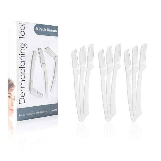 Dermaplane Razor for Women - Face Razor for Peach Fuzz & Eyebrows, 9 Count