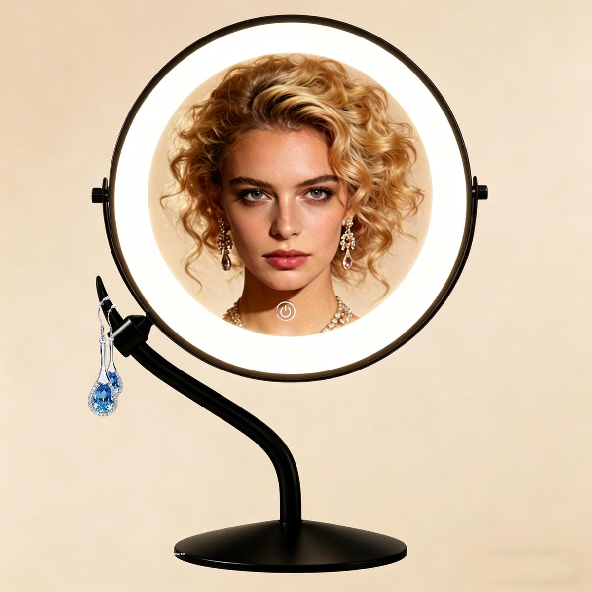 9" 1X/10X Magnifying Vanity Mirror with Light, Rechargeable Makeup Mirror