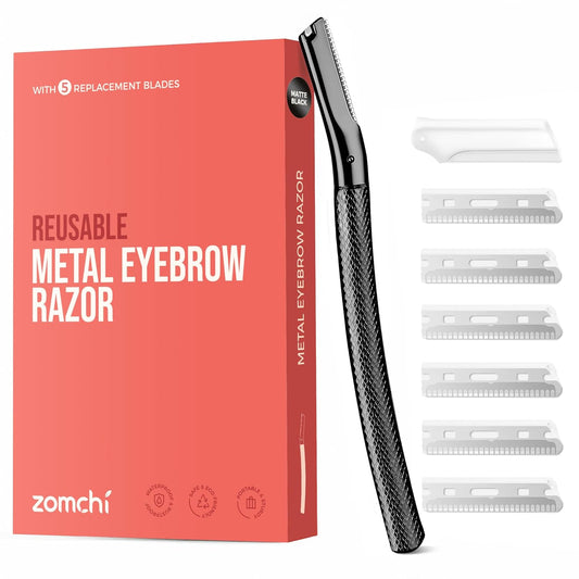 ZOMCHI Eyebrow Razor for Women & Men, Precision Cover, Black