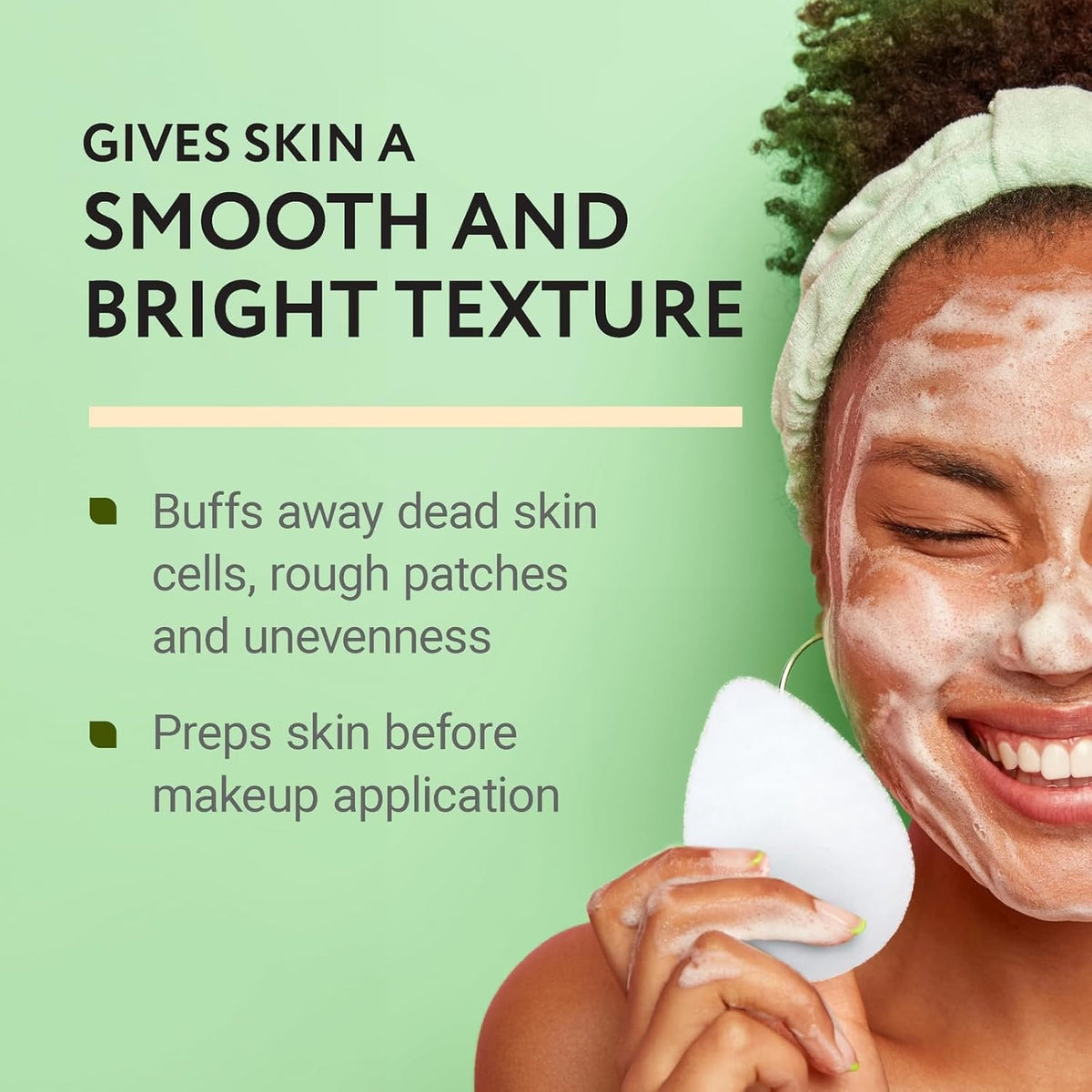 IMPRESA Facial Sponge - Daily Deep Cleansing Face Scrubber - Gentle Exfoliating Pads for Dead Skin Removal - Reusable Face Scrub Pads for Normal to Oily Skin (White, 1 Count (Pack of 10))
