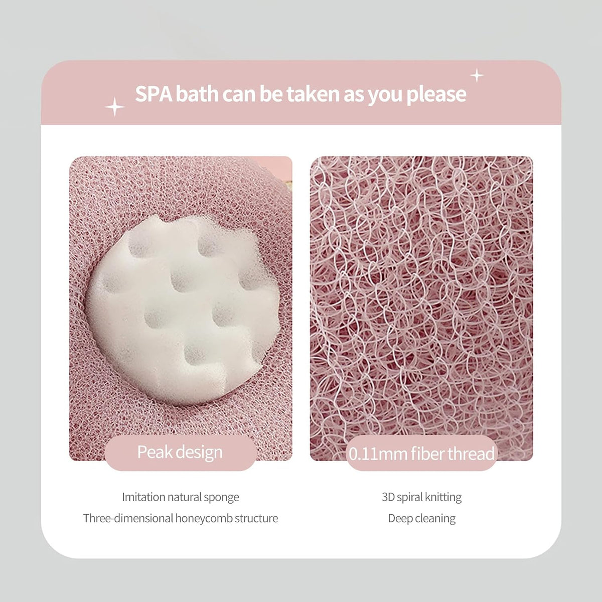 2-in-1 Sunflower Shower Sponge with Suction Cup | Exfoliating Bath Sponge for Soft Skin | Hypoallergenic & Eco-Friendly Body Scrubber for Spa-Like Luxury (Purple)
