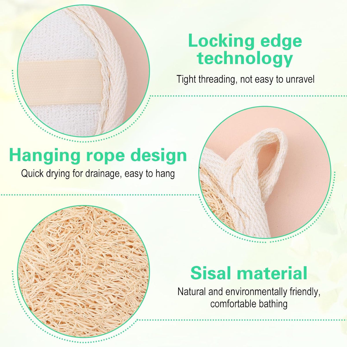 TIESOME 6 Pack Loofah Facial Scrubbers, Face Scrubber Round Exfoliating