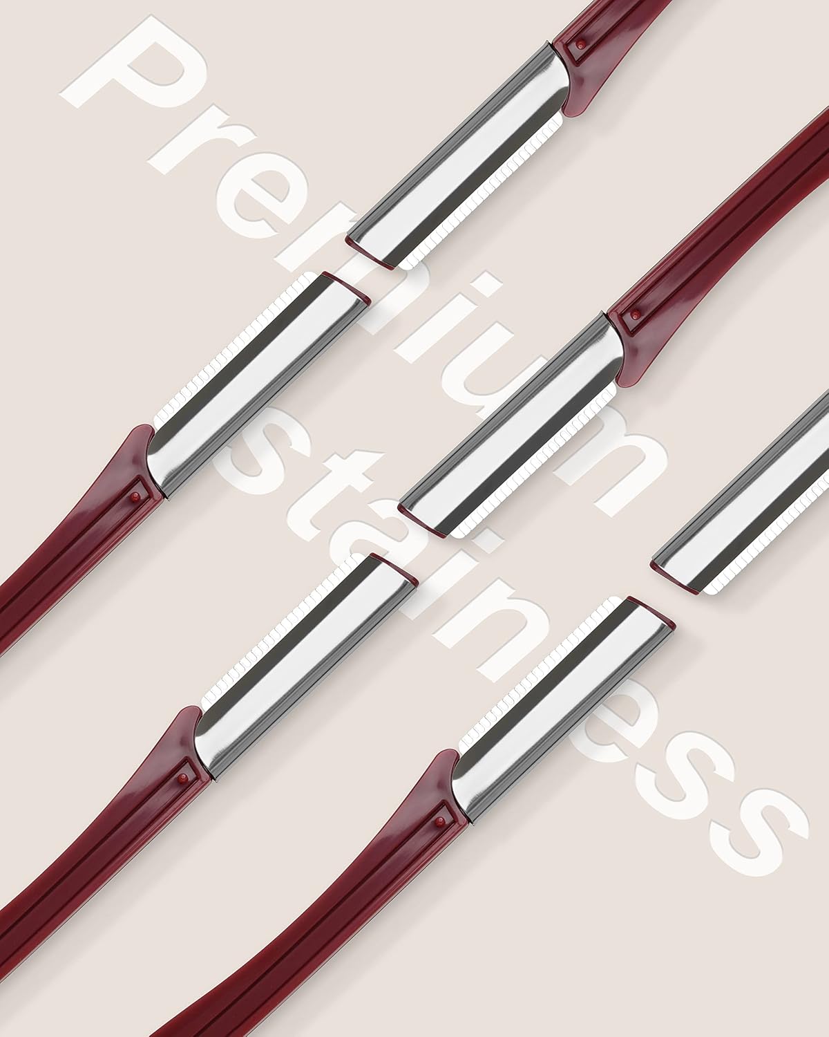 MoHern Multipurpose Eyebrow & Face Razor - 20 Pcs Dermaplane Razor, Face Shaver for Women and Men (Red)