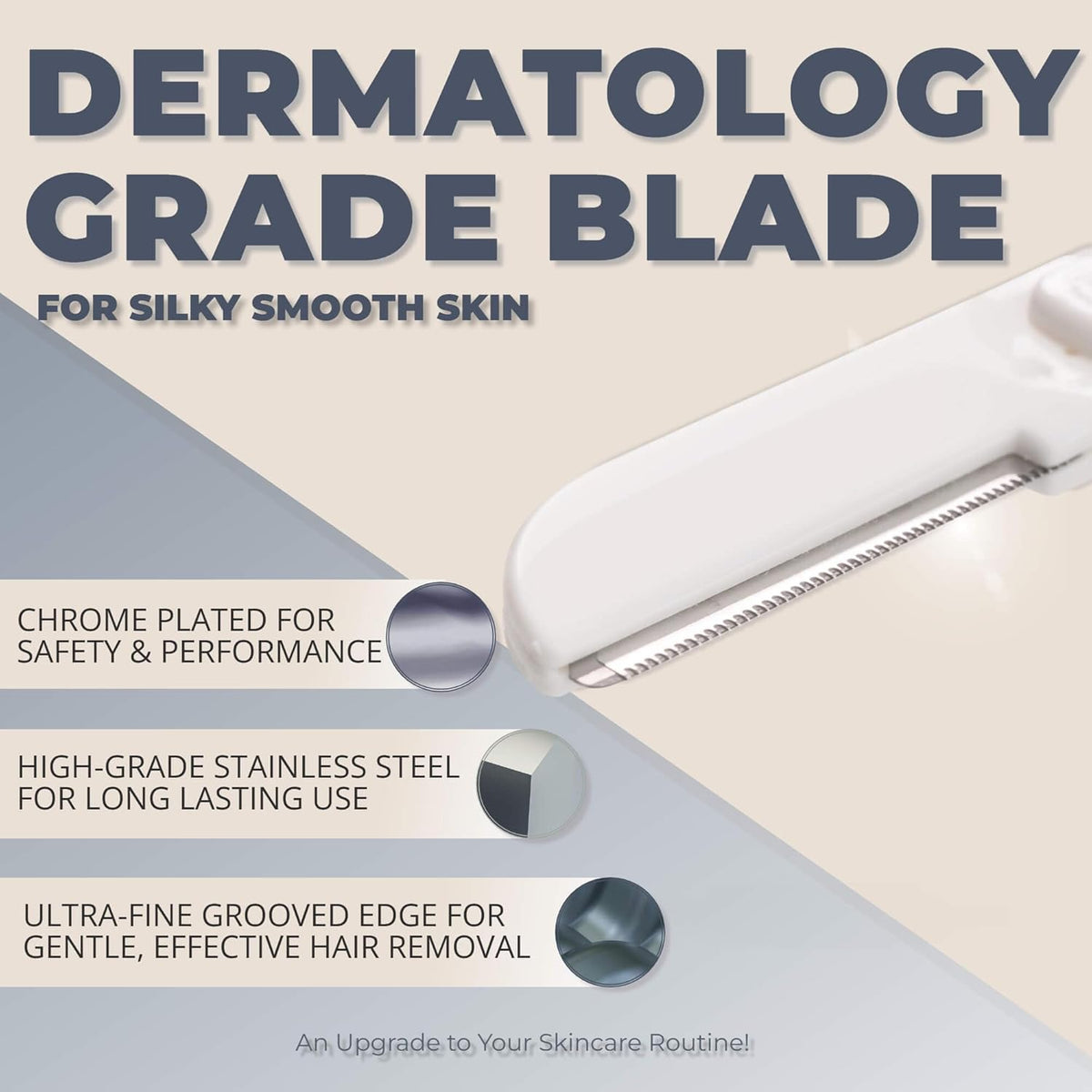 Dermaplane Razor for Women - Face Razor for Peach Fuzz & Eyebrows, 9 Count