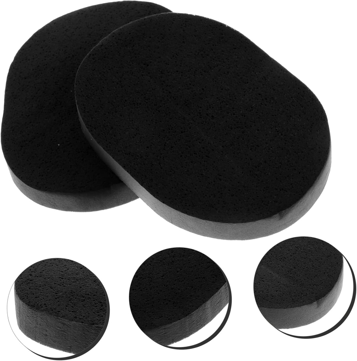 2pcs Bamboo Charcoal Powder Puff Face Cleanser for Women Makeup Sponge Skin Care Cleansing