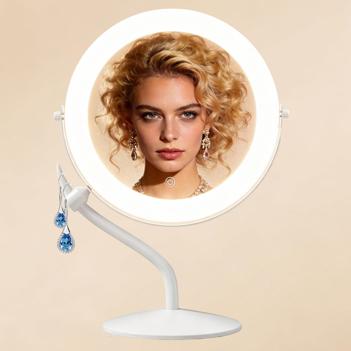 9" 1X/10X Magnifying Vanity Mirror with Light, Rechargeable Makeup Mirror