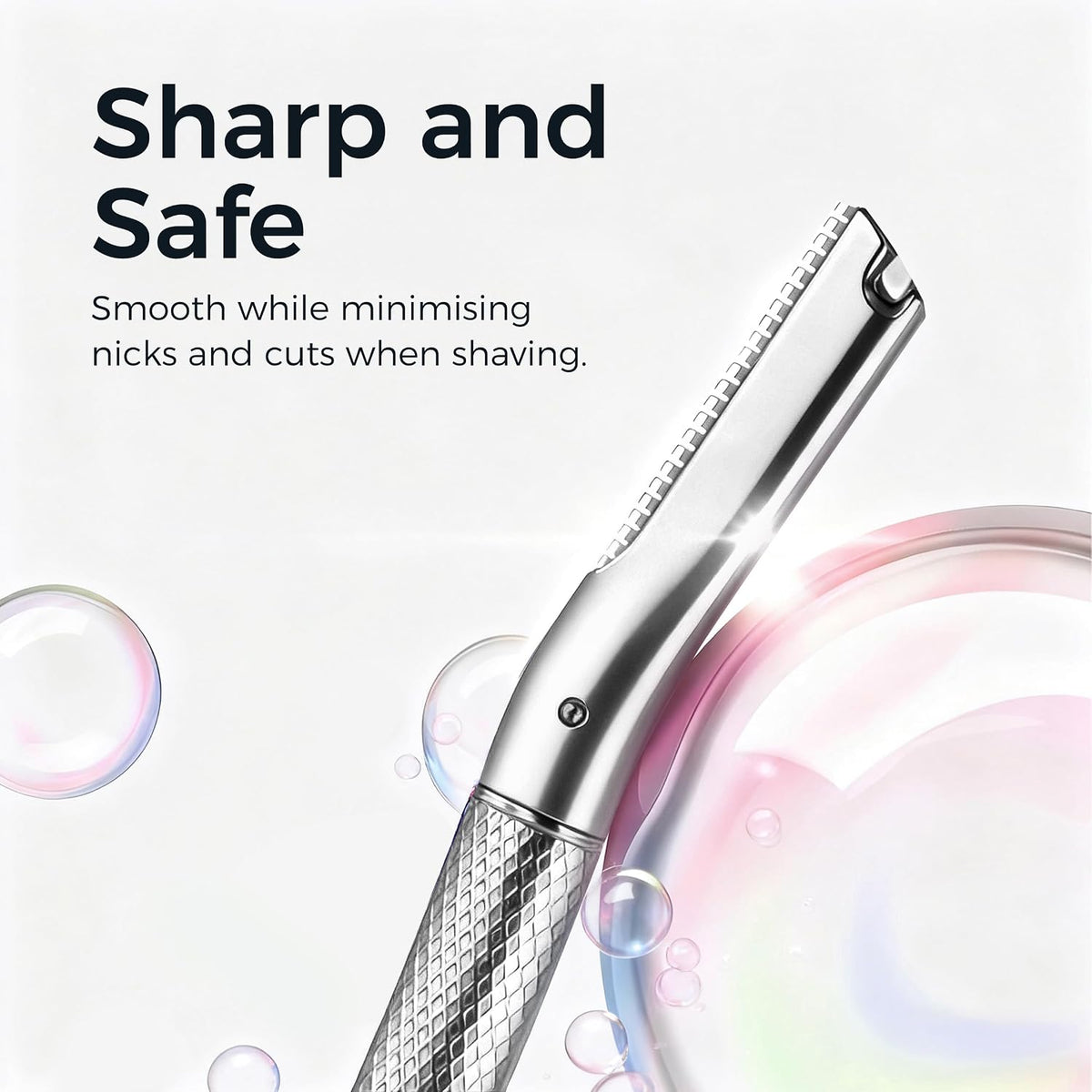 ZOMCHI Eyebrow Razor for Women & Men, Precision Cover, Silver