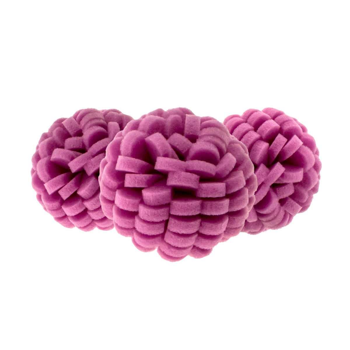 3-Pack Facial Buff - Foam Scrubber Loofah for Exfoliation & Cleansing Face - Removes Oil, Dirt, Dead Skin & Makeup - Sensitive, Dry, Oily or Combination Skin - Gentle to Clinical Strength (Pink)