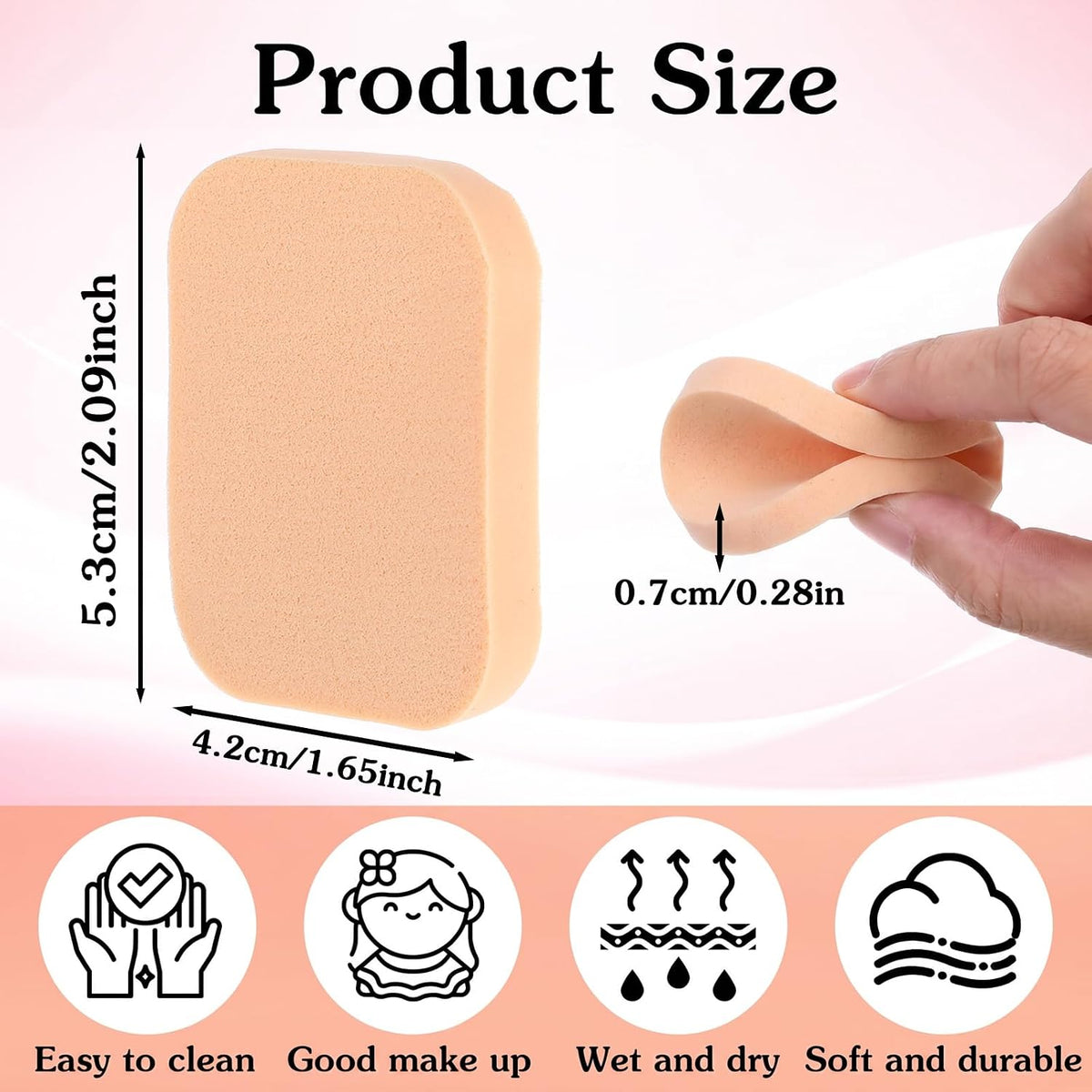 12 Pcs Square Makeup Sponge, Cosmetic Sponges, Makeup Puff