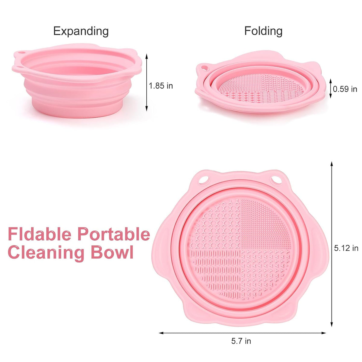 Etercycle Foldable Silicone Makeup Brush Cleaner Bowl