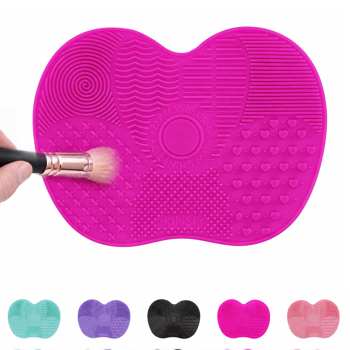 Makeup Brush Cleaner Mat Silicone Brush Cleaning Pad For Sponge Puff Cosmetic Brush Scrubber Travel Beauty Tool